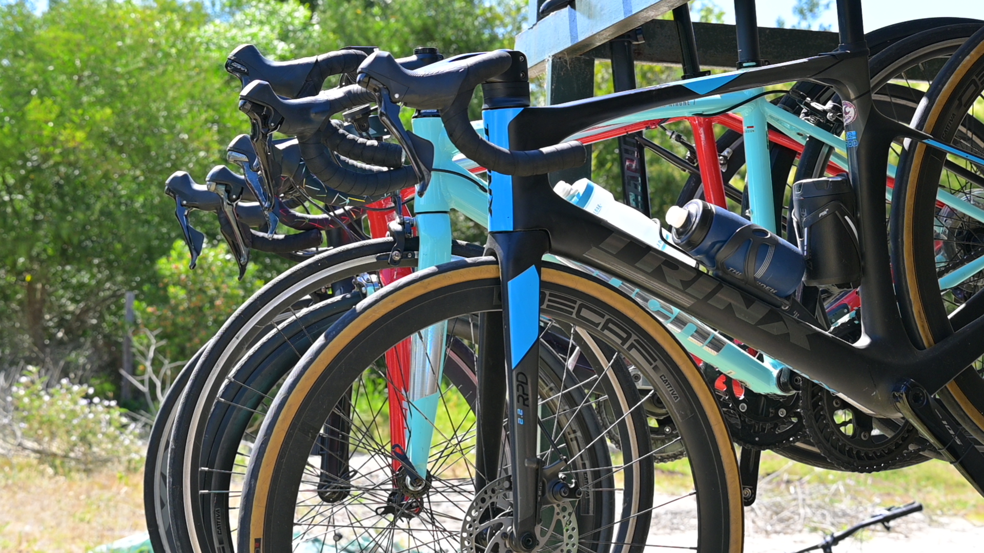 Bicicletas listas para la próxima carrera